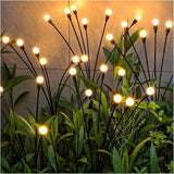 4 Pack Solar Garden Lights Outdoor, 24 LED Firefly Light, Solar Fairy Lights for Outside Waterproof, 2 Modes, Fairy Lightss for Garden Pathway & Patio Decor