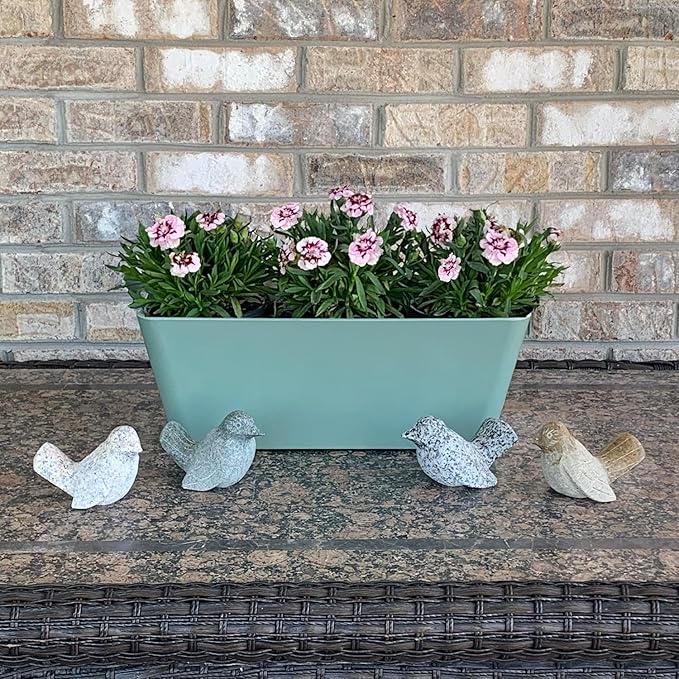 Bird Decor - 5" 1pc Granite Bird Statue for Outside, Outdoor Bird Figurines for Bird Bath, Bird Garden Decorations, Yard Statues, Bedroom Decor, Living Room, Office Shelf Decor