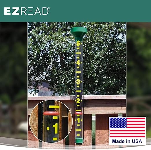 Headwind EZRead 26” Giant Professional Outdoor rain Gauge, USA Made Heavy Duty All Weather Freeze Proof mountable with Float, Yellow (820-0018)