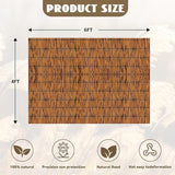 KOIUEYW Natural Reed Fencing Rolls, Decorative Bamboo Fencing 4ft High Roll Reed Screen Curtain, Light Russet