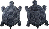 Set of 2 Iron Verdigris Garden Turtle Stepping Stone