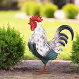 Ratuor Rooster Garden Statue Sculpture Metal Chicken Yard Decor Outdoor Figurines Patio Backyard Decoration