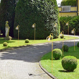Solar Lights Outdoor Decorative Solar Wire Metal Flower Yard Stake Decorative Path Light for Walkway Pathway Lawn Patio Yard Decorations Yellow 2 Pack