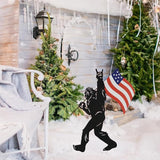 TT & MM Big Foot Sasquatch Gifts for Men/Women,Bigfoot Yard Decor Metal Garden Stakes,Patriotic Decorations Outdoor Bigfoot Silhouette Statues for Yard Art,Patio,Lawn