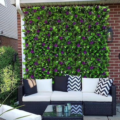 LANDGARDEN Privacy Fence Screen Artificial Leaf Faux Ivy Expandable/Stretchable Fence Cover