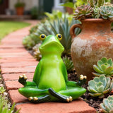 Garden Decor Frog Statue Outdoor Garden Sculptures for Yard Lawn Resin Animal Figurines Yoga Art Gardening Gifts(Meditation)