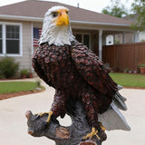 Garden Sculpture & Statue Flight of Freedom American Bald Eagle Hanging Bird Decor - Hand-Painted Majestic America Indoor/Outdoor USA Decor for Patio, Office