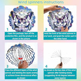 Metal Wind Spinners Outdoor Hanging Wind Spinner for Yard and Garden Decor for Outside,12In 3D Stainless Steel Butterfly Wind Chime Gifts of Christmas for Women Mom