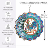 Aoedelyart Rooster Wind Spinner for Yard and Garden,12in Wind Spinners Outdoor Rooster Gifts,Chicken Gifts for Women Mother Grandma Wife Men Father,Garden Decor Metal Hanging Yard Art Wind Sculpture