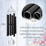Wind Chimes for Outside Large Deep Tone,42 Inch Windchimes Tuned Soothing Melodic Tones Memorial Gift for Mom Dad Grandma Loved One,Sympathy Wind Chimes Deep Tone for Outside Patio Garden Decor,Black