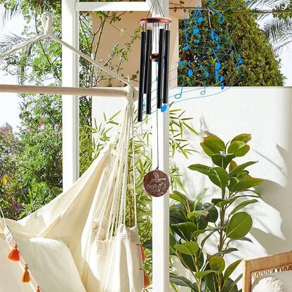 Large Hummingbird Wind Chimes for Outside - Wind Chimes for Loss of Loved One with 6 Aluminum Tubes Garden Patio Porch Decor Memorial Gifts for Grandma Mom Women (34" Hummingbird)