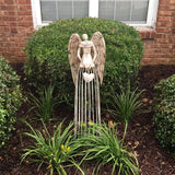 K KILIPES Metal Angel Garden Statue, Antique Angel Sculpture Indoor Outdoor Decorations for Home, Yard, Patio, Porch Valentine's's Day Sympathy Memorial Gifts