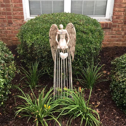 K KILIPES Metal Angel Garden Statue, Antique Angel Sculpture Indoor Outdoor Decorations for Home, Yard, Patio, Porch Valentine's's Day Sympathy Memorial Gifts