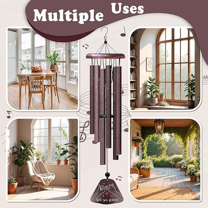 Kubbut Best Friend Birthday Gifts for Women 32" Wind Chimes, Friendship Gifts for Woman/Work Bestie, Soul Sister/Long Distance Friendship Gift for Her，BFF Gift Decoration Female
