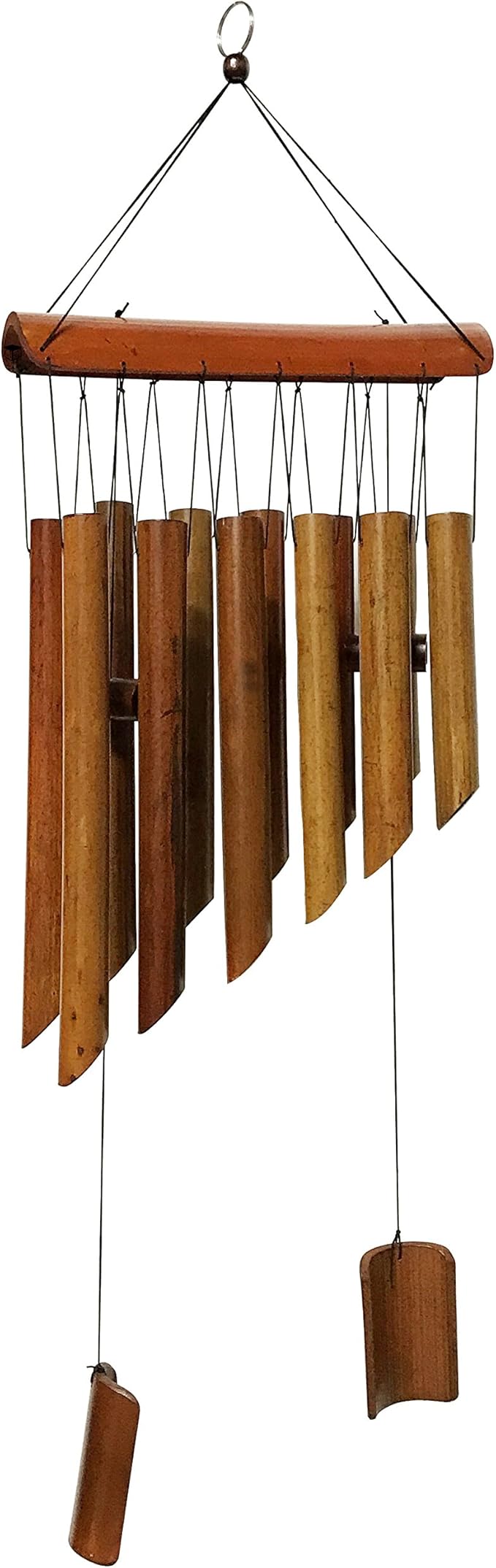 Large 65cm (25") 12 Tubes Double Antique Nature Bamboo Feng Shui Wind Chime Indoor Outdoor Wooden Melody Wind Bell