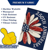 250th Anniversary America Garden Flag, 250 Anniversary USA Flag Patriotic Banner 250 Years of Freedom Yard Sign 4th of July Double-Sided Waterproof 1776-2026 Commemorative Flag 12x18 Inch