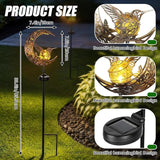 VIHOSE Solar Hummingbird Outdoor Lights Waterproof Moon Garden Stake Lights Warm White LED Decorative Pathway Lighting for Yard, Lawn, Gifts for Mom, Women & Gardening Lovers