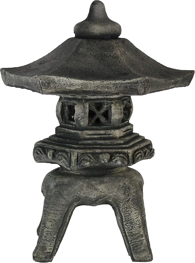 Stone Pagoda Concrete Garden Decor Cement Outdoor Japanese Lantern