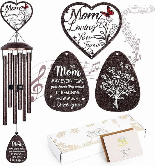 YHmall Gifts for Mom, 36'' Wind Chimes for Outside, Sympathy Mothers Day Mom Birthday Gifts for Mother in Law from Daughter Son, Large Memorial Windchimes Outdoors for Home Decor