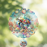 Metal Wind Spinners Outdoor - Sea Turtle Gifts 3D Hanging Wind Spinner Patio Lawn Garden Yard Decor 12 Inch Kinetic Spinning Ornaments Stainless Steel Art Sculpture Gift for Women Mom Grandma