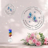 Glass Suncatcher Ornament - Memorial Gift for Loss of Loved One - My Mind Still Talks to You - Bereavement Keepsake - Crystal Rainbow Maker - Mother's Day for Mom Dad