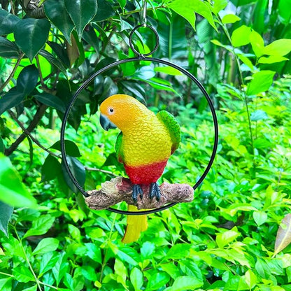 Lifelike Hanging Parrot Statues, Tiki Bar Parrot, Realistic Bird Garden Ornaments Outdoor Figurines, Polyresin, Full Color