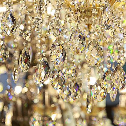 Potchen 48 Pcs Chandelier Crystal Replacement 38 mm Teardrop & Icicle Crystal Prisms Hanging Gems Parts for Lamps and Chandeliers Suncatcher Christmas Tree Windows Home Decor (Clear)