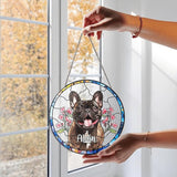 Personalized Dog Photo Stained Glass Suncatcher, Pet Memorial Gifts for Dogs Memorial Gifts for Loss of Dog, Pet Loss SunCatcher Dog Sympathy Gift Pets Lover, Memorial Pets Lover Gift Window Hanging