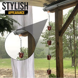 8.5FT Rain Chains for Drain Gutter Through Downspouts and Rain Barrel with Rain Chain Gutter Adapter - Outdoor Rust-Resistant Plated Iron and Thick Chain Garden Décor (Bronze-Butterfly)