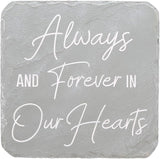 Pavilion Gift Company 25323 Always & Forever-7.75" x 7.75" Garden Stone, Light Gray, White