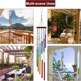 2 Pack Wind Chimes for Outside Wooden Sympathy Wind Chimes Memorial Wind Chime with 12 Aluminum Tubes and Hook Memorial Gift Decoration for Home Patio Outdoor Garden