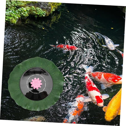 1set Lotus Solar Fountain Solar Bird Bath Outdoor Garden Decor Water Feature Floating Fountain