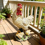 Teaeeno Real Rooster Yard Decor, Chicken Yard Decorations Outdoor,Garden Rooster Decor for Outside,Lawn Statues Decorative Ornaments for Home Patio Backyard Landscape, Ornament for Women/Gardening