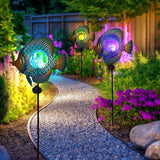 HONGLAND Solar Outdoor Lights -Metal Fish Decorative Stake- Garden Colorful LED Solar Path Lights for Lawn Path Yard Decoration Gift Idea