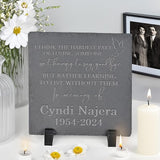 Personalized Memorial Stone Memorial Garden Stone - Sympathy Gifts for Loss of Dad, Mom or Loved One - Bereavement, Remembrance and Condolence Gift - Learning to Live Without Them Square