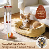 Wind Chimes for Outside, 28" Sympathy Memorial Wooden Wind Chimes for Loss of Loved One Mother Father, Pet Sympathy Gift Suitable for Outdoor, Garden, Patio Decoration Home Decor, Silver