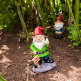 BigMouth Inc Go Away Garden Gnome Statue, Funny Outdoor Lawn & Yard Figurine, Housewarming Gag Gift Sculpture Decorations