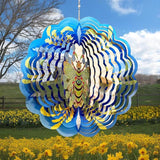 Wind Spinner, 3D Hanging Wind Spinner Ornament, Gifts for Women Mom Grandma, 12inch Metal Wind Kinetic Sculpture for Outdoor&Indoor Decor, Yard Art, Garden Decoration (Bee-Spinner)