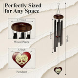 Memorial Wind Chimes, Unique Sympathy Gift for Loss of Loved One Comes with Sympathy Card & Custom Verse on Pendant - for Bereavement/Funeral/Condolences/Grieving/- Gift of Love & Remembrance