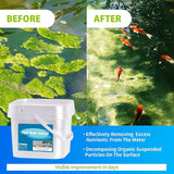 Pond Water Cleaner, 12 Packets Natural Pond Clarifier Treatment for Improving Water Clarity, Eliminate Odor, Cleaner and Clear for Outdoor Ponds & Lakes, Safe for Fish, Pets, Livestock and Swimming