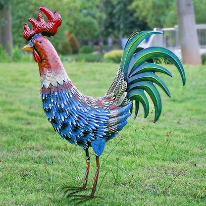 Chicken Decor Garden Sculptures & Statues Rooster Decor Extra Large Outdoor Sculptures Metal Yard Decor Ornaments Outdoor Sculpture