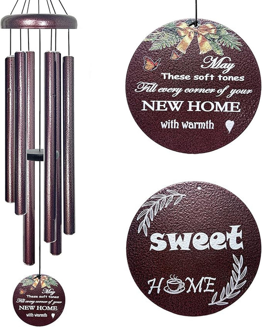 House Warming Gifts New Home - 32" Wind Chimes for Outside with Harmony Tone, Housewarming Gifts for Friends Couple New Homeowner, Funny Decor for Garden, Patios and Backyard