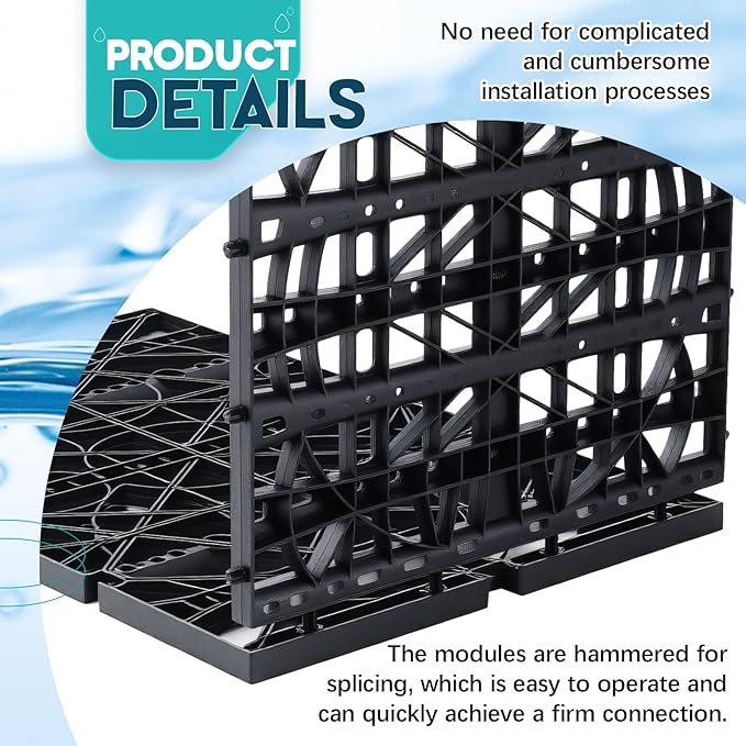CroBlissful 1 Pack 45.7 Gallon Water Bricks Blocks Water Storage Module Block Matrix Block System for Pondless Waterfalls Disappearing Waterfalls or Fountain Features Garden