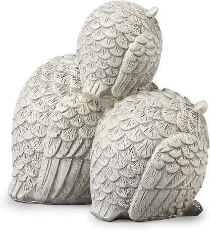 Garden Items Owls Garden Statue, one Size, Light Gray