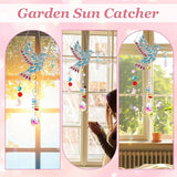 Hummingbird Gifts for Mom Grandma, Crystal Sun Catcher Hanging Indoor Window, Mothers Day Birthday Valentines Day Gifts for Women Bird Lovers, Love Pendant Home Decorations Garden Outdoor (Silver)