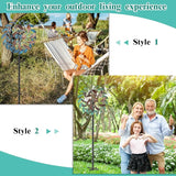 360° Wind Spinners Outdoor, Wind Sculptures Windmill with Metal Stake, Kinetic Large Metal Yard Art Decor Spinners Pinwheels for Garden Outside Patio Lawn
