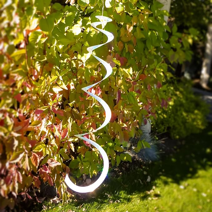 In the Breeze Mylar Spinner Silver Sparkle Sparkle Sprite — 32" Long