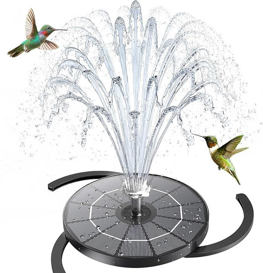AISITIN 3.5W Solar Water Fountain with Storage & Integrated Bracket, Floating Solar Fountain Pump with Nozzles for Bird Bath, Garden, Pond, Pool, Aquarium and Outdoor