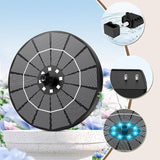 Solar Bird Bath Fountain Pump - 8 Spray Patterns, Floating Nozzle, Birdbath Fountain Kit, Garden Pond Aerator Decor