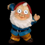 Blazin' Garden Gnome Decoration | Outdoor Solar Yard Decor - Terrace Elf Ornaments | Solar Decorative Lights for Patio, Balcony, Deck | Weather Resistant | Patio Gift | Auto On/Off - (Blue)